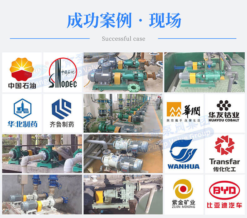 GBF氟塑料管道泵成功案例